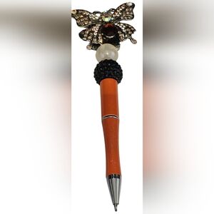BEAUTIFUL HANDCRAFTED SEQUINED BROUCHE BUTTERFLY PEN